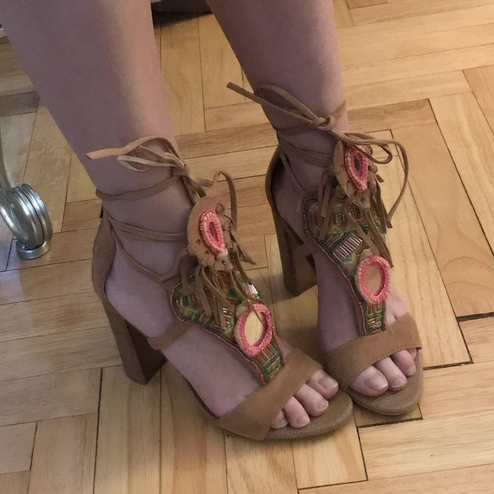 Sam Eldelman Fringe Boho Heel